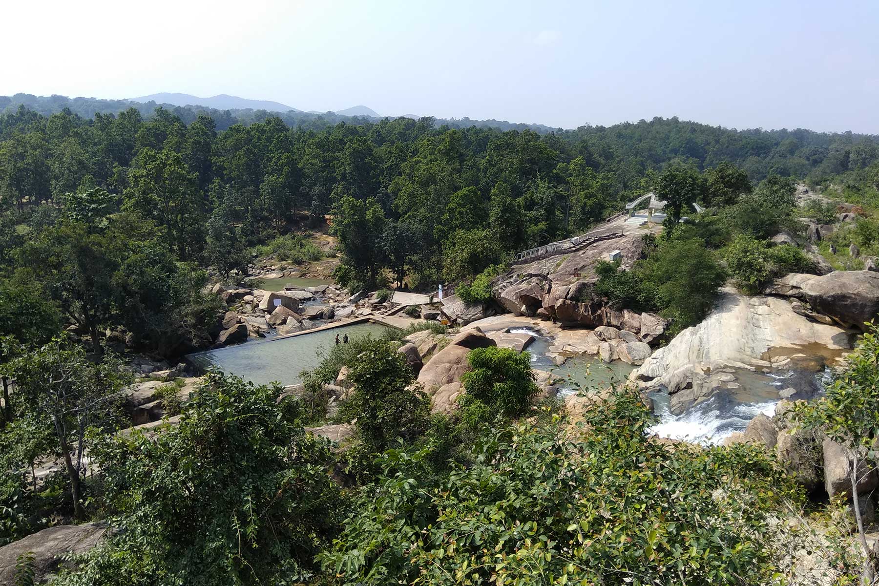 Panoramic view of the valley in panchghagh fall