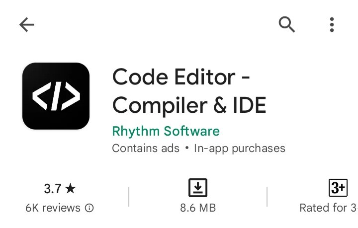 code editor for coding in mobile