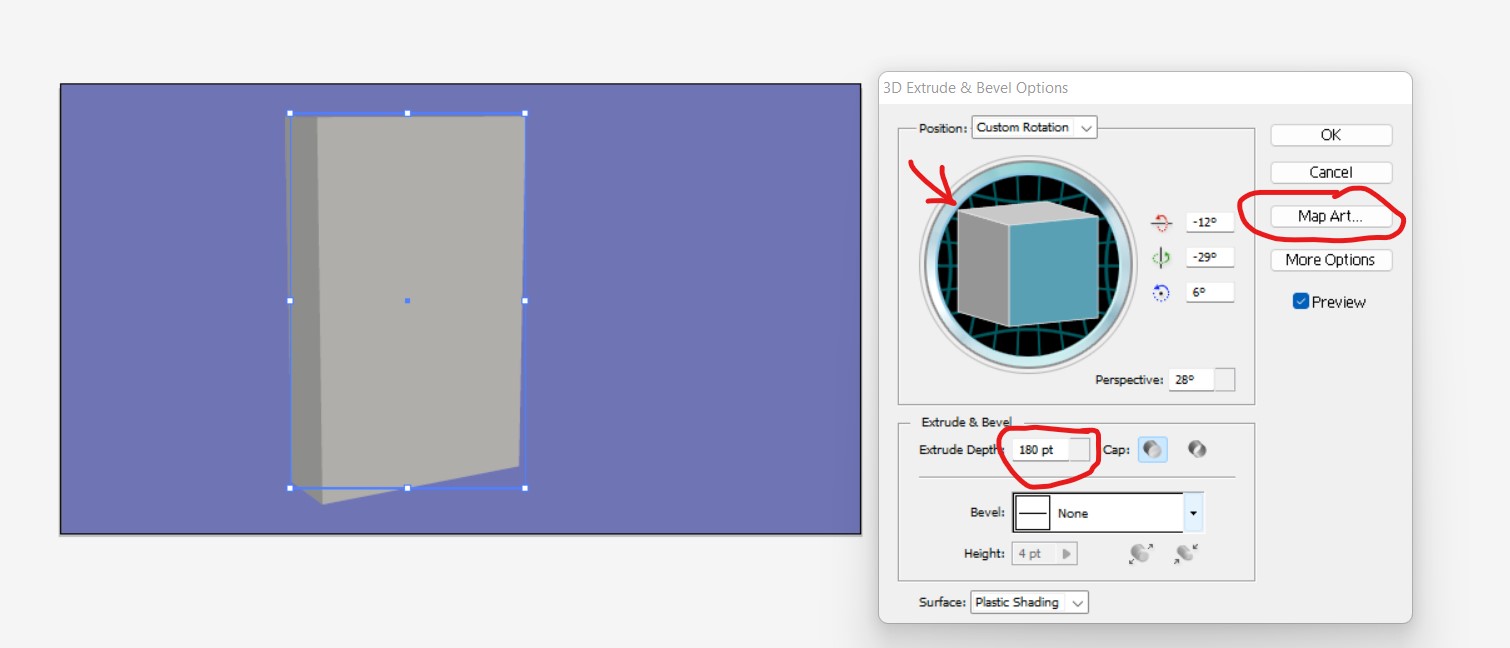 Go to map ats option and create 2d drawing in 3d in the illustrator