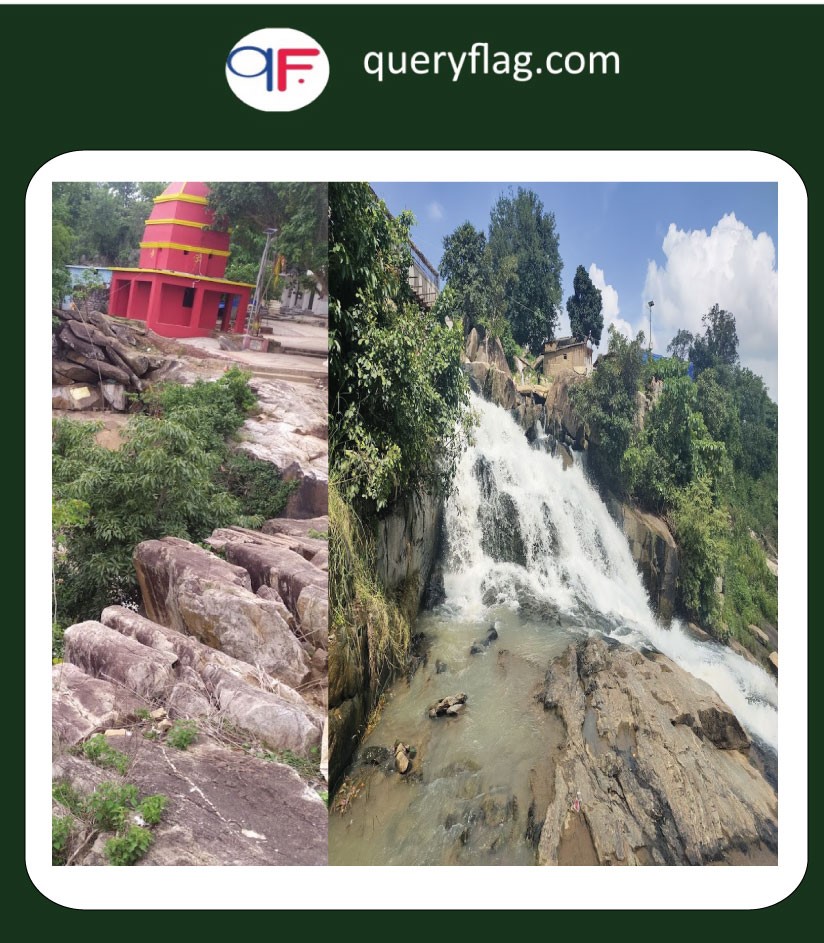  waterfall down view in Ghaghari Dham Waterfall