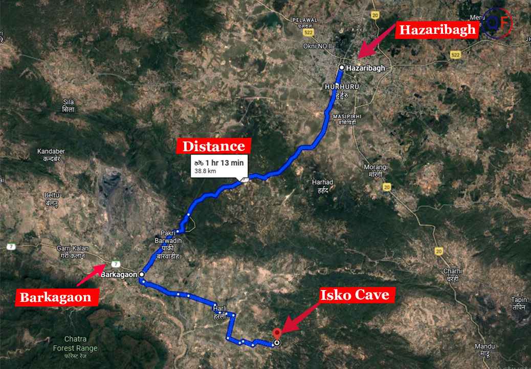 Google map of Isko Cave Location