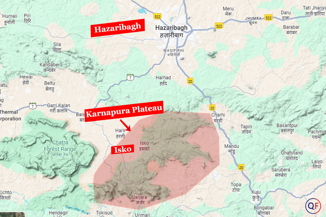 google Map of karanapura plateau