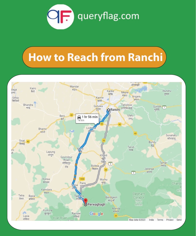 how to reach peruwaghagh from ranchi in map