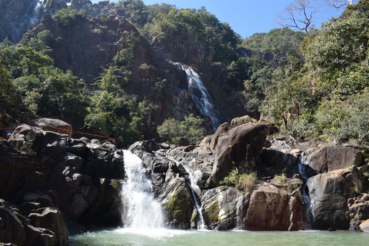 water fall view of Lodh waterfall -queryflag