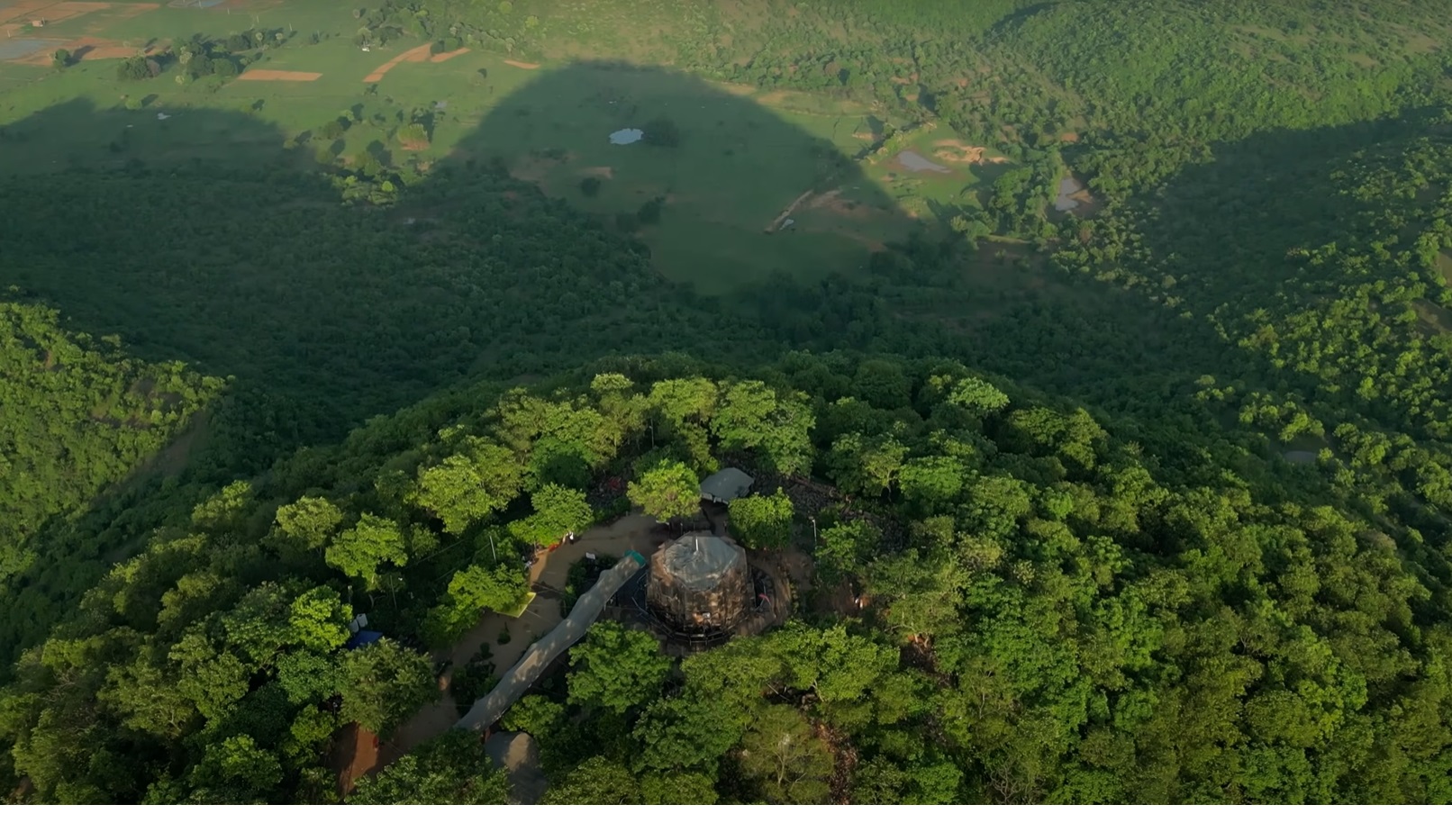 Top view of temple maa mundehwari- kaimur-bihar