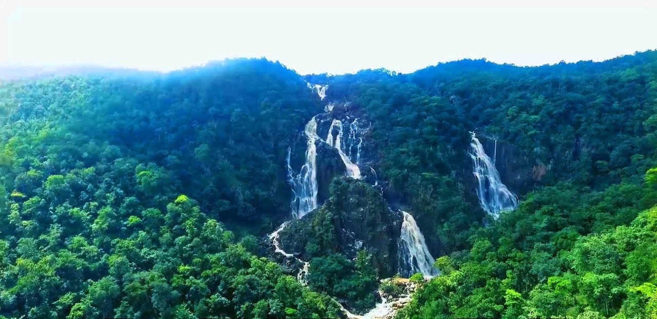 panoramic view of Lodh Waterfall Latehar Jharkhnad