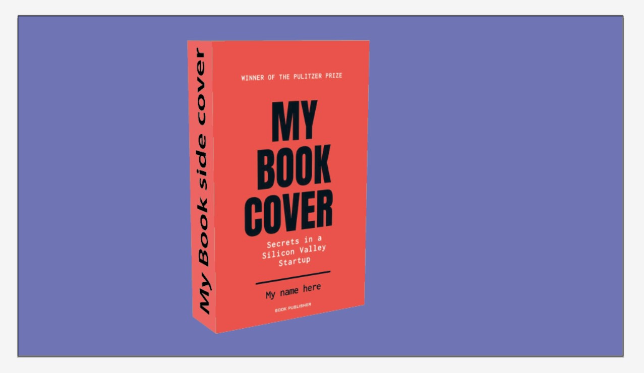 digital 3D designs of cover of book