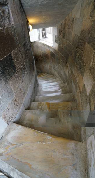 group-inner stairs in  Leaning Tower