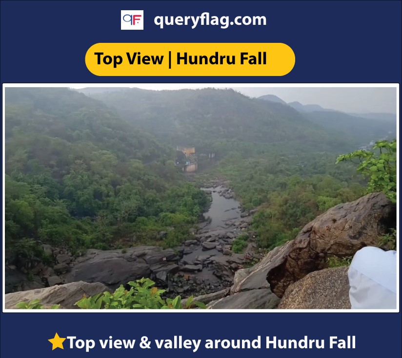 top view of hundru waterfall